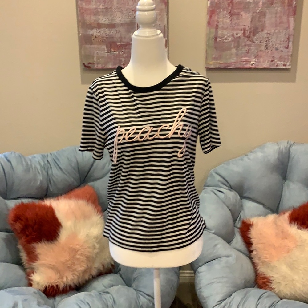 Peachy Striped Tee